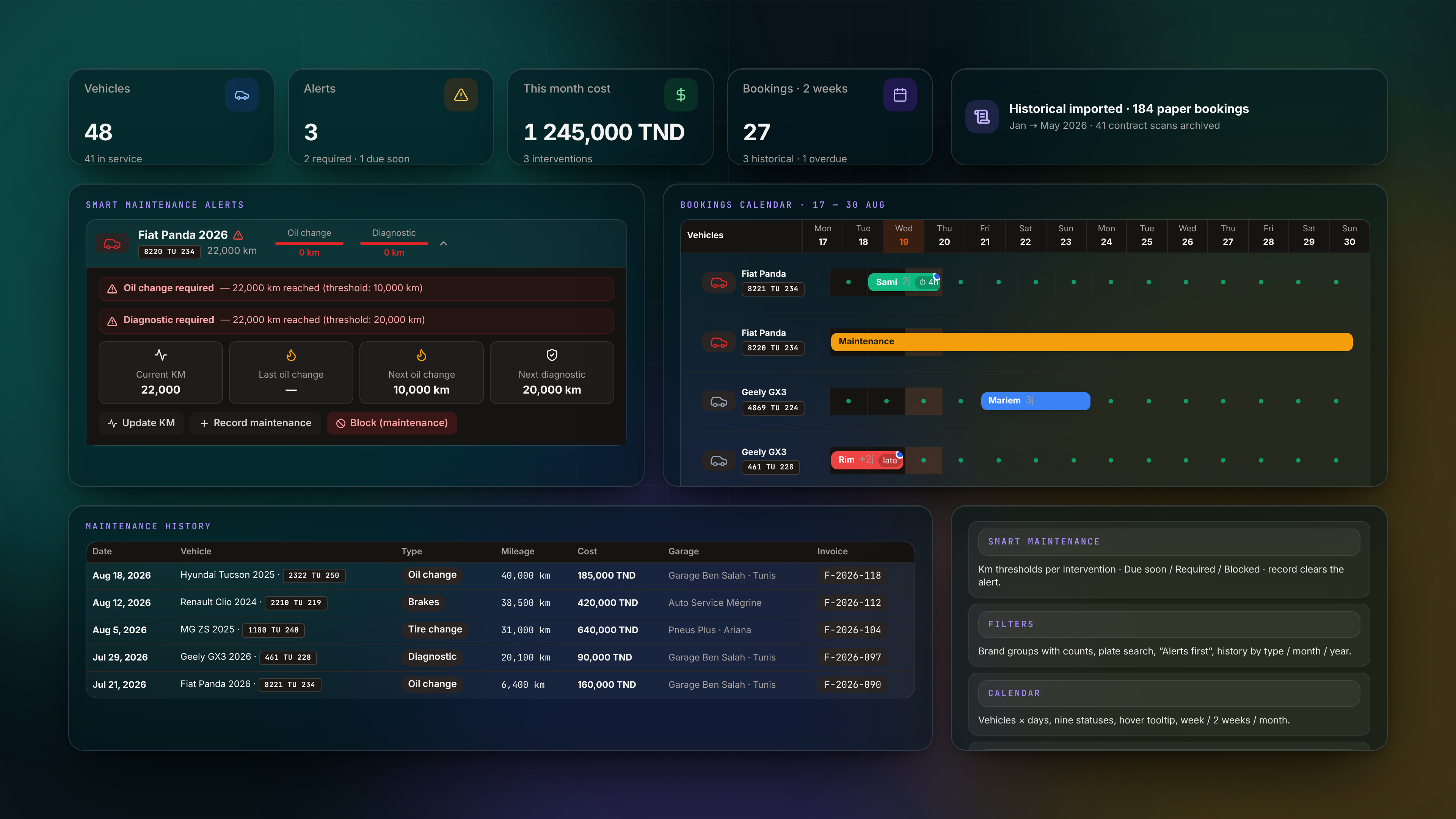 Fleet Management — first screen